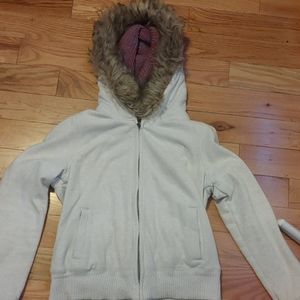 American Eagle white winter coat, size large